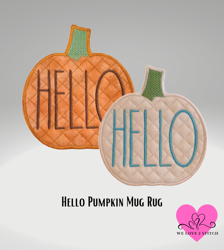 HELLO PUMPKIN MUG RUG - FREE!