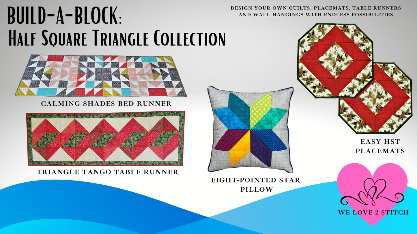 Build-A-Block: HALF SQUARE TRIANGLE Collection