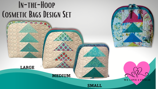 In-the-Hoop Cosmetic Bag Design Set